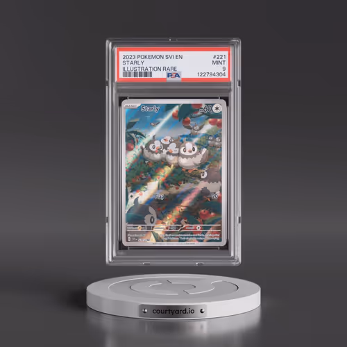 2023 Pokémon Svi EN-Scarlet & Violet #221 Starly - Illustration Rare (PSA 9 MINT)