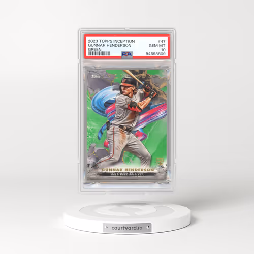 2023 Topps Inception #47 Gunnar Henderson - Green (PSA 10 GEM MINT)