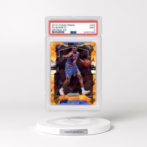 2019 Panini Prizm #250 RJ Barrett - Orange Ice (PSA 9 MINT)