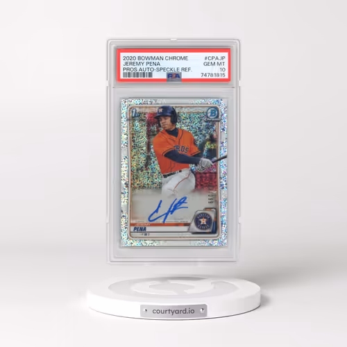 2020 Bowman Chrome Prospect Autographs #CPAJP Jeremy Pena - Speckle Refractor (PSA 10 GEM MINT)