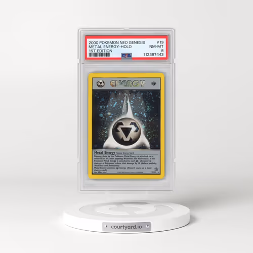 2000 Pokémon Neo Genesis #19 Metal Energy - 1st Edition Holo (PSA 8 NM-MT)