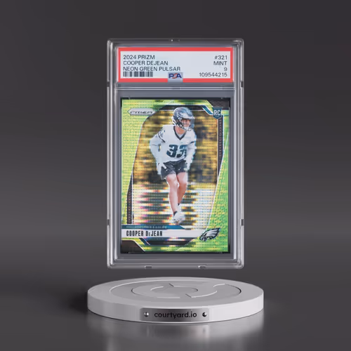 2024 Panini Prizm #321 Cooper Dejean - Neon Green Pulsar (PSA 9 MINT)