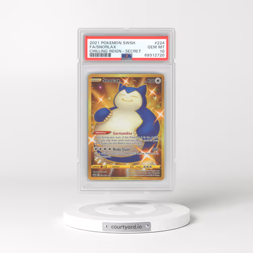 2021 Pokémon Sword & Shield Chilling Reign #224 Snorlax - Full Art Secret (PSA 10 GEM MINT)