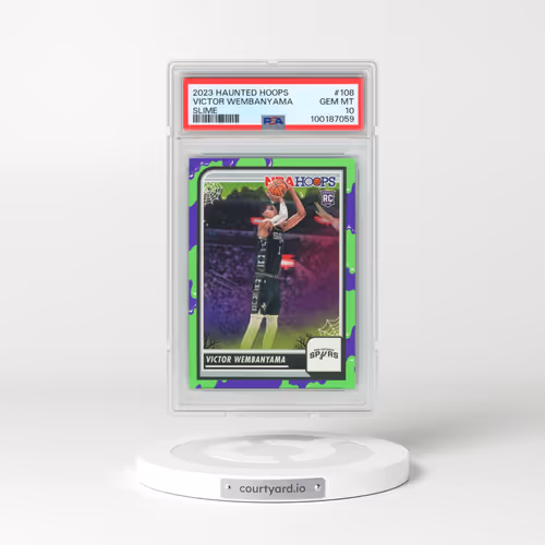 2023 Panini Haunted Hoops #108 Victor Wembanyama - Slime (PSA 10 GEM MINT)