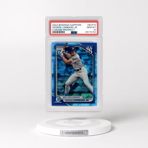 2024 Bowman Sapphire Edition Chrome Prospects #BCP79 George Lombard Jr. (PSA 10 GEM MINT)