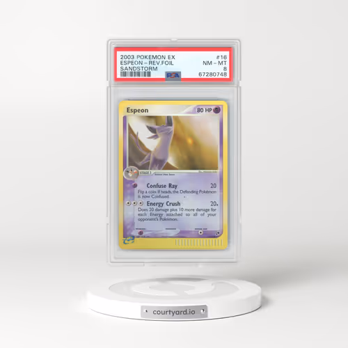 2003 Pokémon EX Sandstorm #16 Espeon - Reverse Foil (PSA 8 NM-MT)