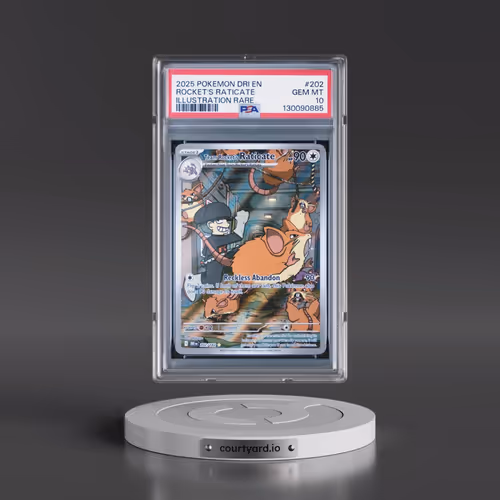 2025 Pokémon Dri EN-Destined Rivals #202 Team Rocket's Raticate - Illustration Rare (PSA 10 GEM MINT