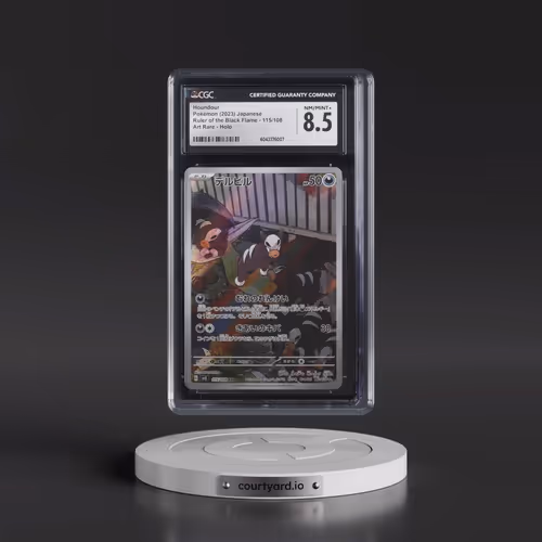 2023 Ruler of the Black Flame #115/108 Houndour - Art Rare Holo (CGC 8.5 NM-MT+)