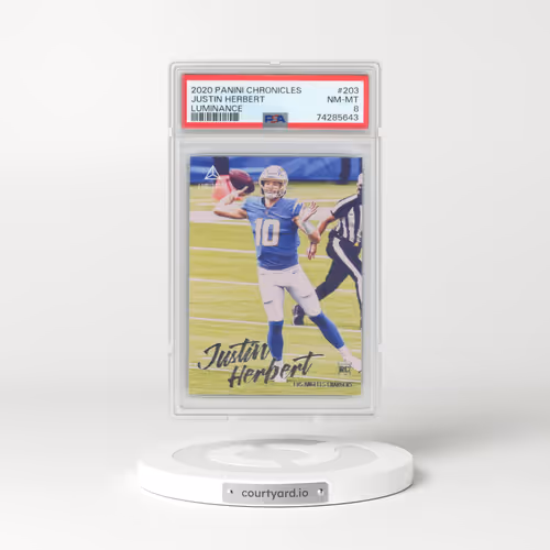 2020 Panini Chronicles Luminance #203 Justin Herbert (PSA 8 NM-MT)