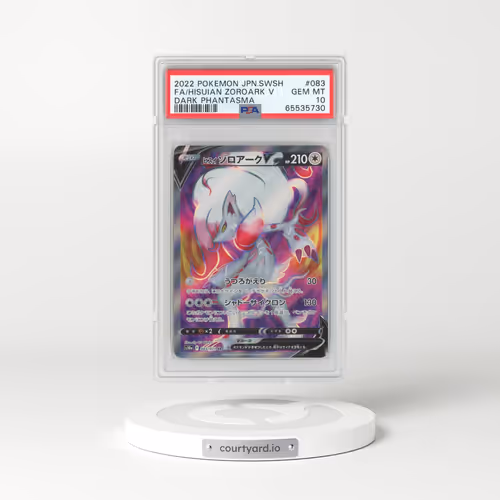 2022 Japanese Dark Phantasma #83 Hisuian Zoroark V - Full Art Holo (PSA 10 GEM MINT)