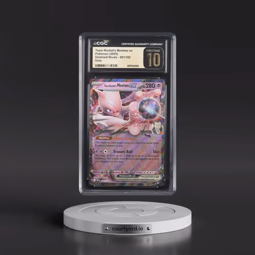 2025 Pokémon Dri EN-Destined Rivals #081 Team Rocket's Mewtwo EX - Holo (CGC 10 PRISTINE)