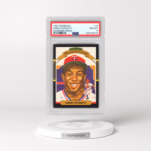 1987 Donruss #19 Kirby Puckett - Diamond Kings (PSA 8 NM-MT)