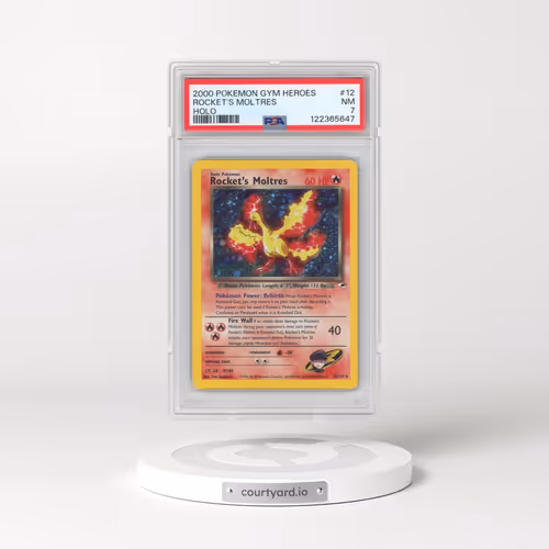 2000 Pokémon Gym Heroes #12 Rocket's Moltres - Holo (PSA 7 NM)