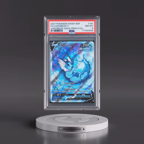 2021 Pokémon Swsh Black Star Promo #181 Vaporeon V - Holo Full Art Vaporeon Vmax Premium Collection