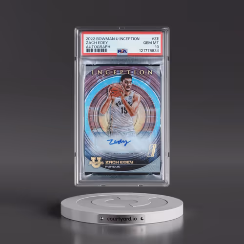 2022 Bowman University Inception Autographs #ZE Zach Edey (PSA 10 GEM MINT)