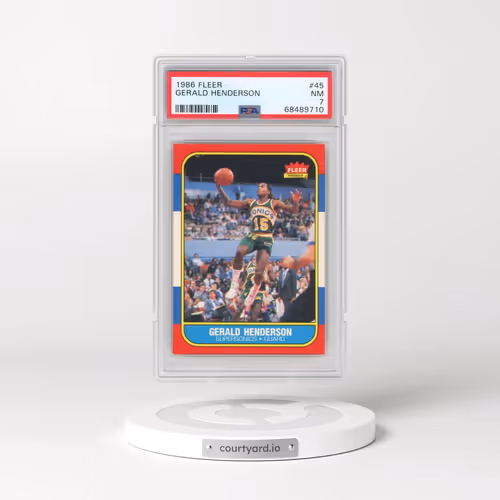 1986 Fleer #45 Gerald Henderson (PSA 7 NM)