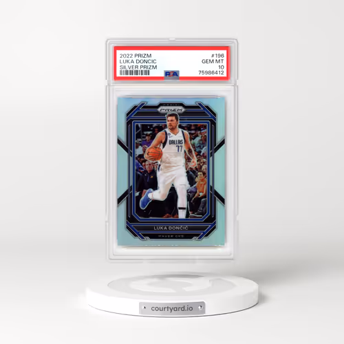 2022 Panini Prizm #196 Luka Doncic - Silver Prizm (PSA 10 GEM MINT)