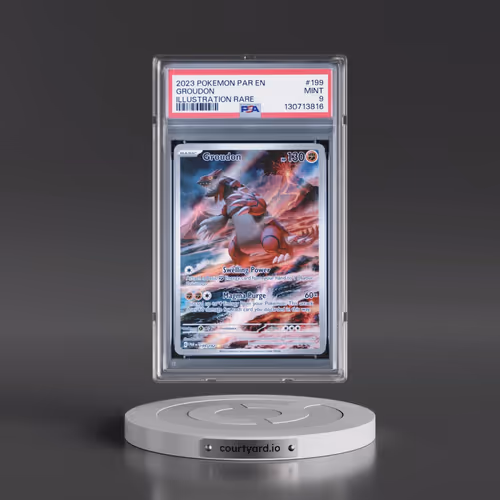 2023 Pokémon Par EN-Paradox Rift #199 Groudon - Illustration Rare (PSA 9 MINT)