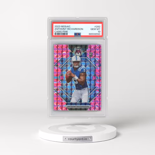 2023 Panini Mosaic #282 Anthony Richardson - Camo Pink (PSA 10 GEM MINT)