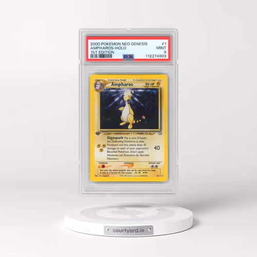 2000 Pokémon Neo Genesis #1 Ampharos - 1st Edition Holo (PSA 9 MINT)