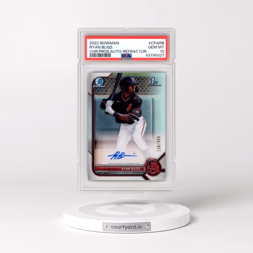 2022 Bowman Chrome Prospect Autographs #CPARB Ryan Bliss - Refractor (PSA 10 GEM MINT)