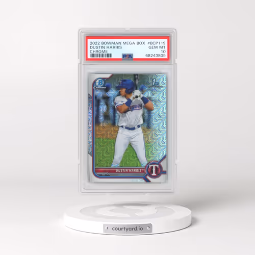 2022 Bowman Mega Box Chrome #119 Dustin Harris (PSA 10 GEM MINT)
