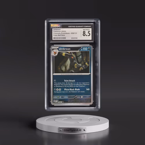 2025 Pokémon Pre EN-Prismatic Evolutions #059 Umbreon - Reverse Holo Poke Ball (CGC 8.5 NM-MT+)