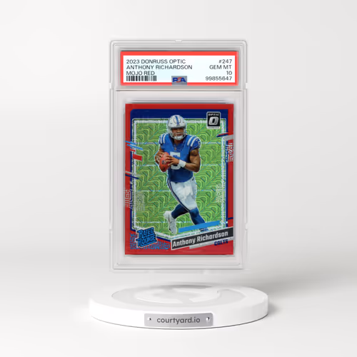 2023 Panini Donruss Optic #247 Anthony Richardson - Mojo Red (PSA 10 GEM MINT)
