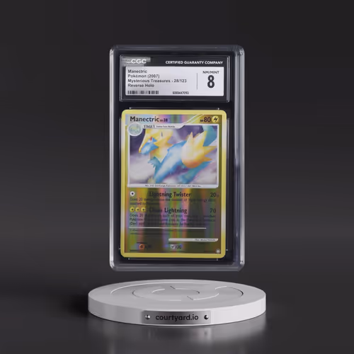 2007 Mysterious Treasures #28/123 Manectric - Reverse Holo (CGC 8 NM-MT)