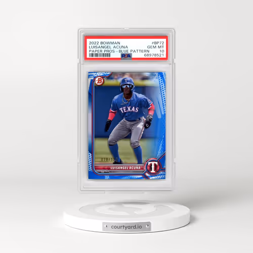 2022 Bowman Paper Prospects #BP72 Luisangel Acuna - Blue Pattern (PSA 10 GEM MINT)