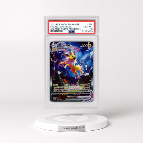 2021 Pokémon Swsh Black Star Promo #184 Jolteon Vmax - Full Art Jolteon Vmax Premium Collection (PSA 10 GEM MINT)
