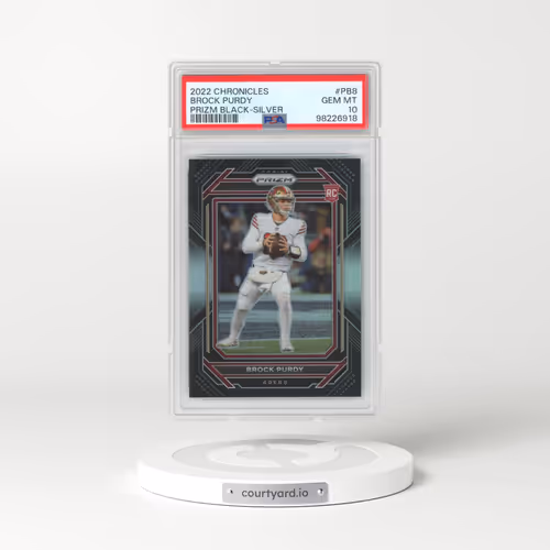 2022 Panini Chronicles Prizm Black #PB8 Brock Purdy - Silver (PSA 10 GEM MINT)