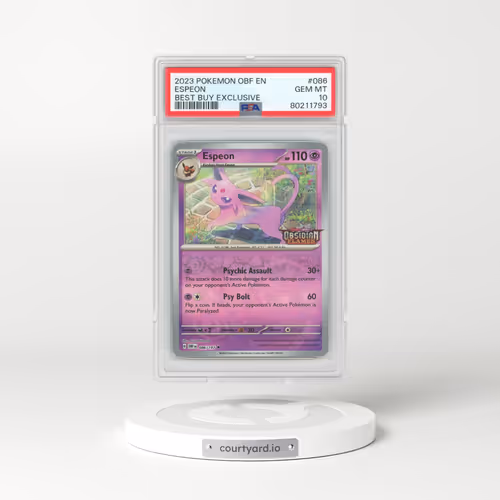 2023 Pokémon Obf EN-Obsidian Flames #086 Espeon - Best Buy Exclusive (PSA 10 GEM MINT)