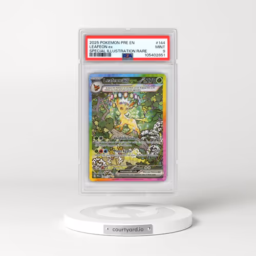 2025 Pokémon Pre EN-Prismatic Evolutions #144 Leafeon EX - Holo Special Illustration Rare (PSA 9 MINT)
