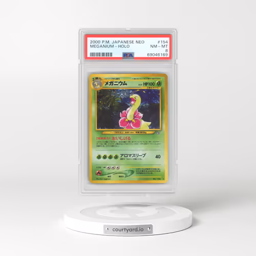 2000 Pokémon Neo #154 Meganium - Holo (PSA 8 NM-MT)