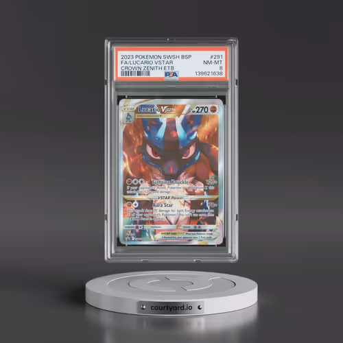 2023 Pokémon Swsh Black Star Promo #291 Lucario Vstar - Full Art Crown Zenith Elite Trainer Box (PSA