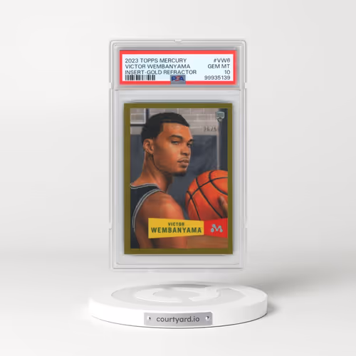 2023 Topps Mercury: Victor Wembanyama Insert #VW6 Victor Wembanyama - Gold Refractor (PSA 10 GEM MIN