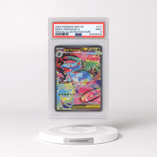 2025 Pokémon Meg EN-Mega Evolution #177 Mega Venusaur EX - Holo Special Illustration Rare (PSA 9 MIN