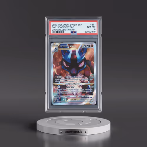 2023 Pokémon Swsh Black Star Promo #291 Lucario Vstar - Full Art Crown Zenith Elite Trainer Box (PSA