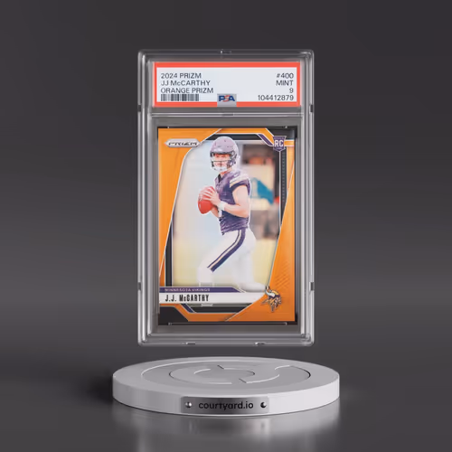 2024 Panini Prizm #400 JJ McCarthy - Orange Prizm (PSA 9 MINT)