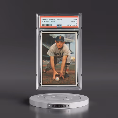 1953 Bowman Color #123 Johnny Lipon (PSA 4 VG-EX)