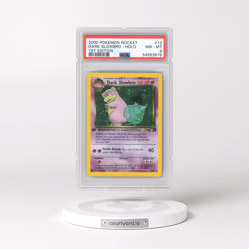 2000 Pokémon Rocket #12 Dark Slowbro - 1st Edition Holo (PSA 8 NM-MT)
