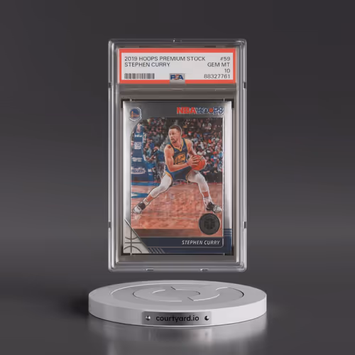 2019 Panini Hoops Premium Stock #59 Stephen Curry (PSA 10 GEM MINT)