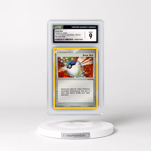 2004 EX Fire Red & Leaf Green #92/112 Great Ball - Reverse Holo (CGC 9 MINT)