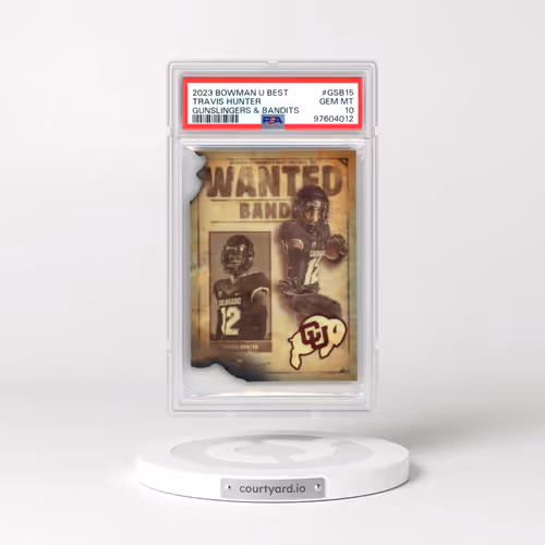 2023 Bowman University Best Gunslingers & Bandits #GSB15 Travis Hunter (PSA 10 GEM MINT)