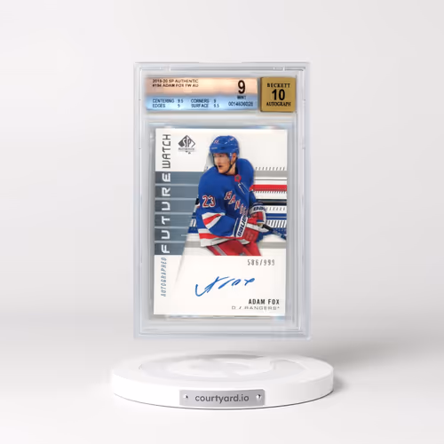 2019 SP Authentic #194 Adam Fox - Autograph (BGS 9 MINT)