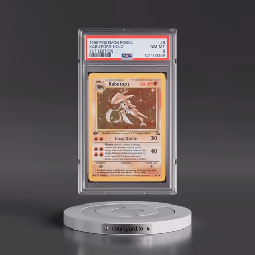 1999 Pokémon Fossil #9 Kabutops - 1st Edition Holo (PSA 8 NM-MT)