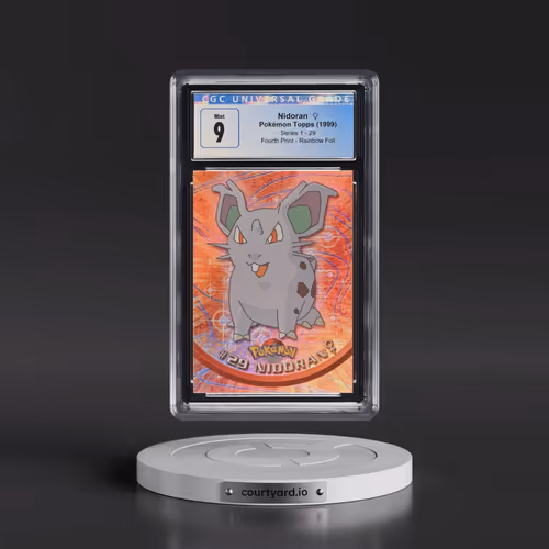 1999 Series 1 (Oval Nintendo Seal) #29 Nidoran â?? - Fourth Print (Black Logo) Rainbow Foil (Starbur