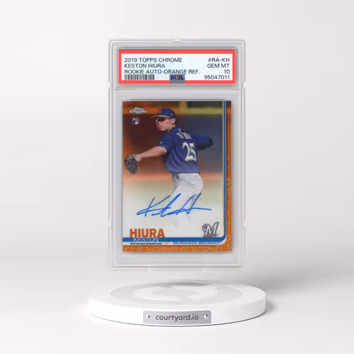 2019 Topps Chrome Rookie Autographs #RA-KH Keston Hiura - Orange Refractor (PSA 10 GEM MINT)