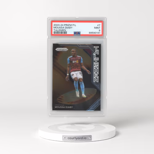 2023-24 Panini Prizm Premier League Talismen #7 Moussa Diaby (PSA 9 MINT)
